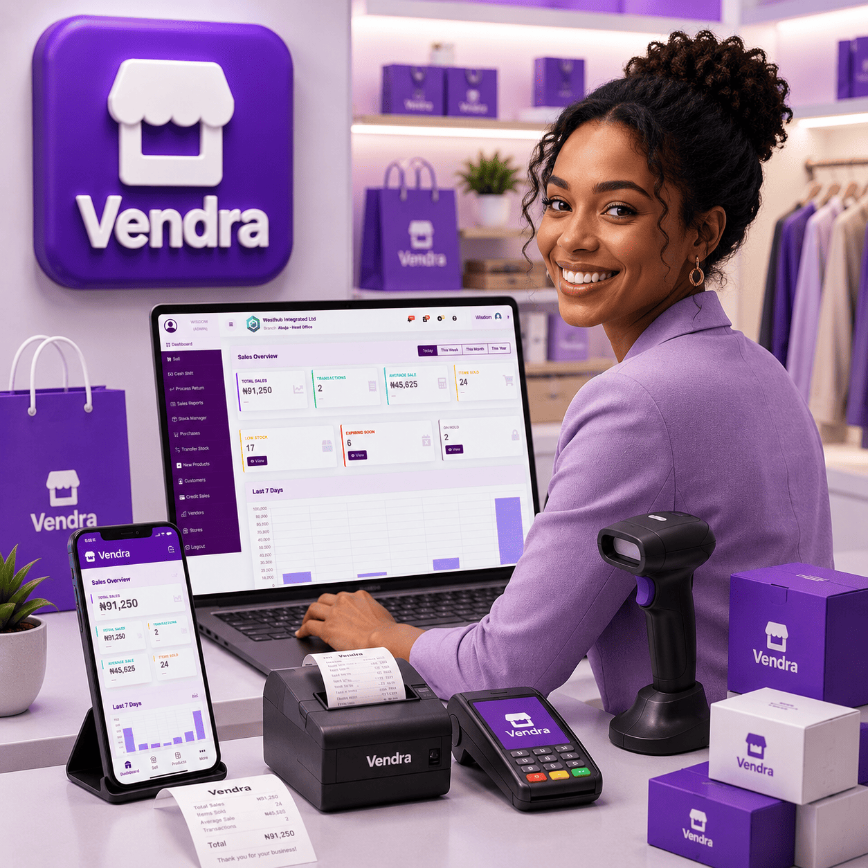 Vendra POS in action